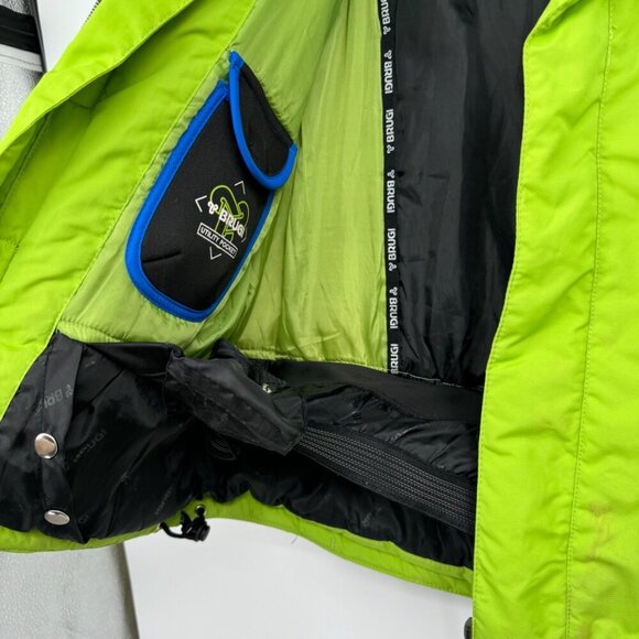 Brugi junior boys winter jacket coat green boys size large Extra Large age 11/1 - Picture 9 of 13